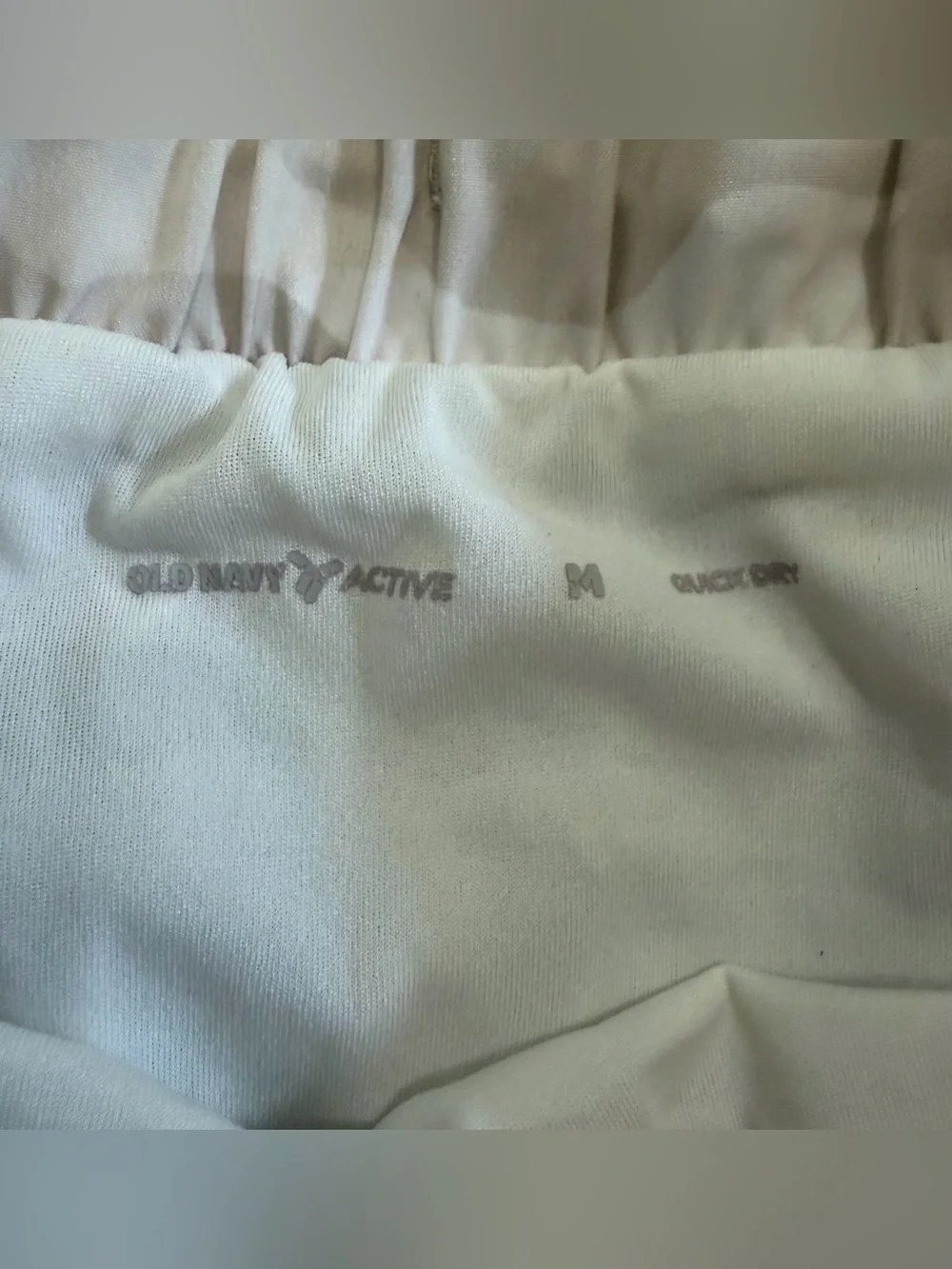 Old Navy Active Quick Dry Off White Camo Print Lined Shorts Size Medium